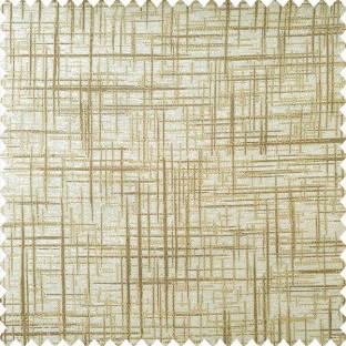 Gold brown and cream color texture finished vertical and horizontal lines with thick background polyester main curtain